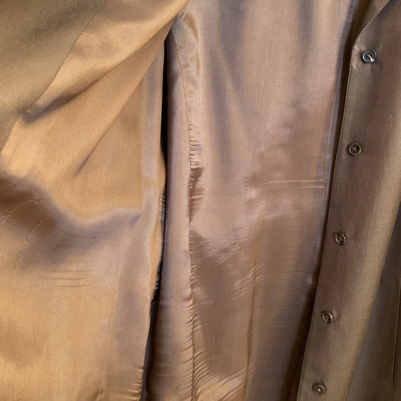 🤎 Nordstrom Encore Caramel Brown Silk/Cotton Blend Belted Blazer/Jacket, 18W - Picture 14 of 16